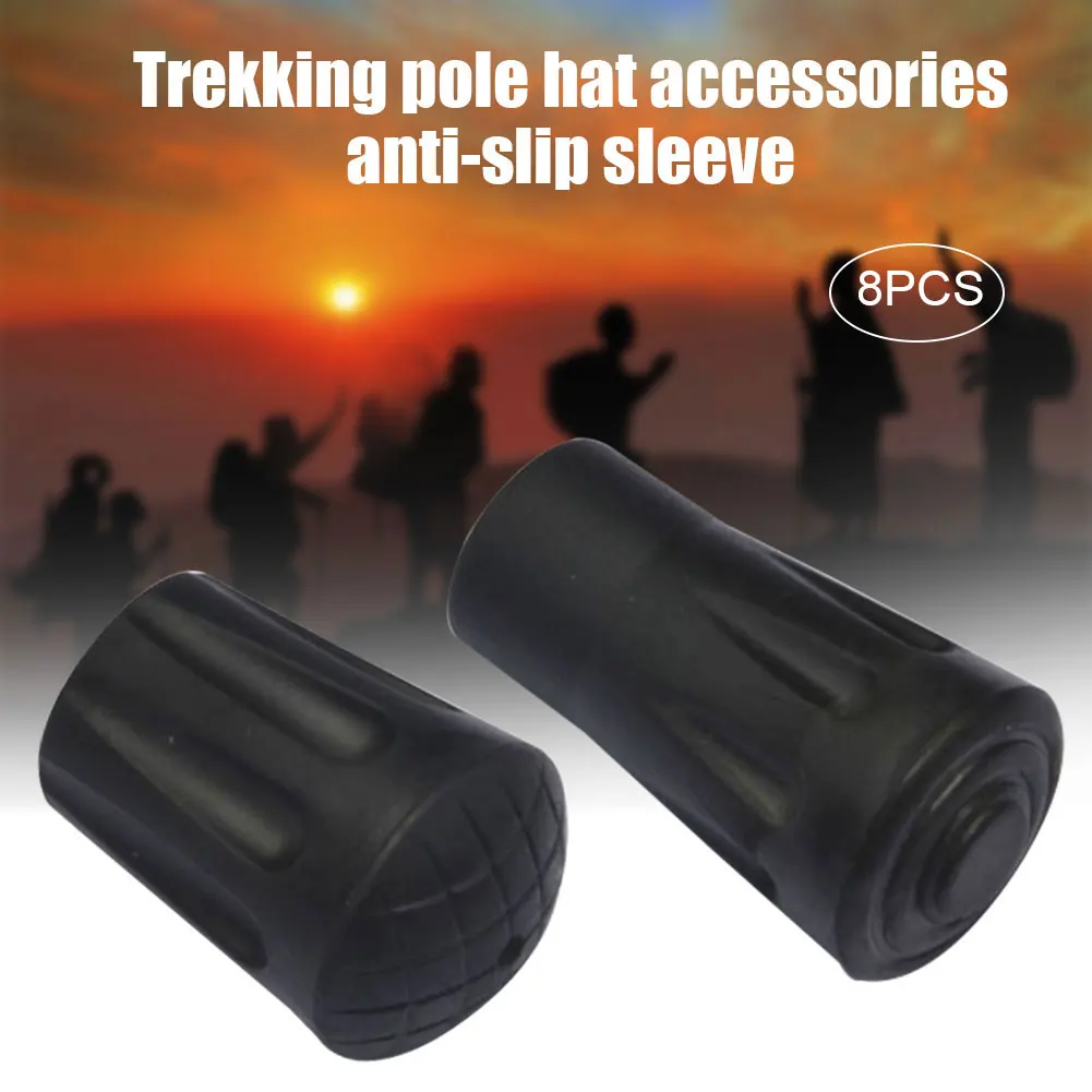 

8 Pcs Trekking Pole Tips Cover Feet Anti-slip Protectors for Hiking Poles Walking Stick YS-BUY