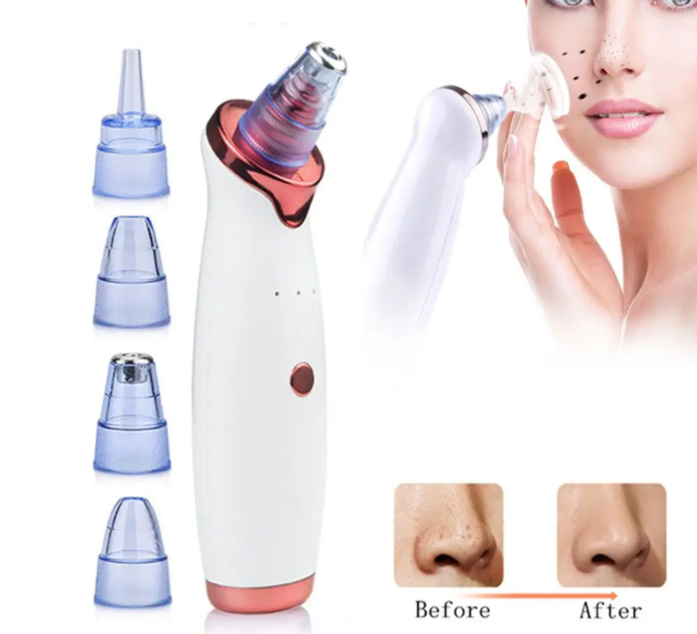 Blackhead Remover Vacuum Electric Nose Beauty Face Deep Cleansing Skin Care Black Spots Acne Pore Cleaner Pimple Tool | Красота и
