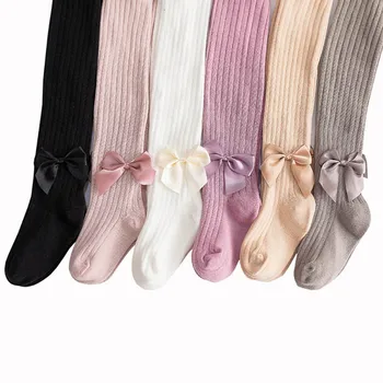 

1-5Y Children Tights Cotton Baby Girl Pantyhose Spring/Autumn Kid Knitted Collant Tights Soft Infant Lovely Pants Clothing Warm