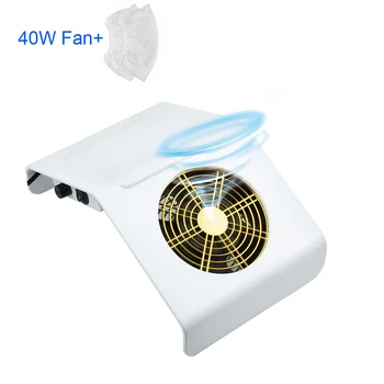 

40W Powerful Nail Dust Suction Collector Vacuum Cleaner Nail Salon Tools Nail Art Equipment with 2 Dust Collecting Bag
