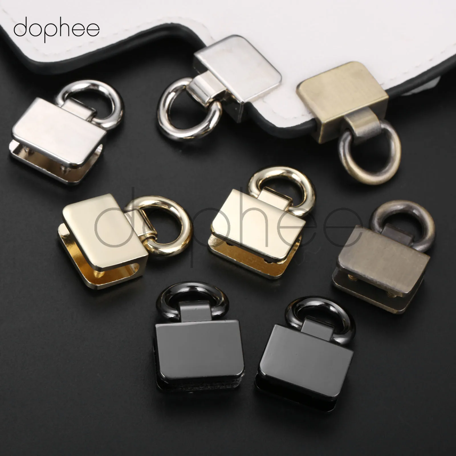 Dophee 2 шт Meetee металлические O D кольца боковой зажим Пряжка DIY обувь, одежда ремни Сумочка висячая бретель с крючками цепь