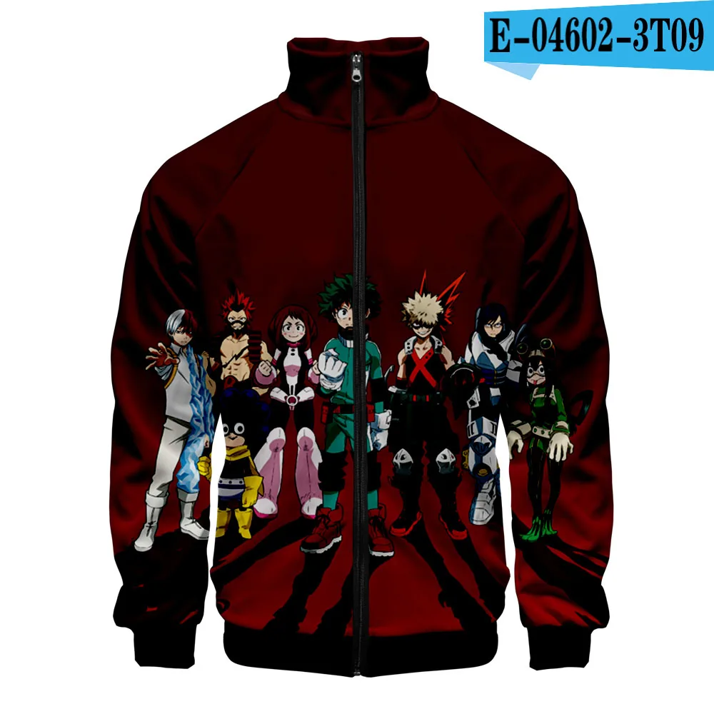 Boku no Hero Academy 4 куртка мужская приталенная ветровка женская зимняя куртка на молнии Harajuku уличная куртка со стоячим воротником - Цвет: 3D