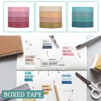 

Washi Tape Simple Economic 1Set/4pcs Paper Decoration Stationery Decoration Sticker Home Digital Calendar Planner DIY Material