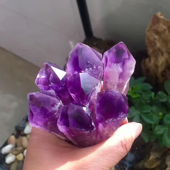 

Natural Amethyst Scepter Backbone Raw Stone Ore High Frequency Energy Stone Healing Pulley Stone Mineral Specimen
