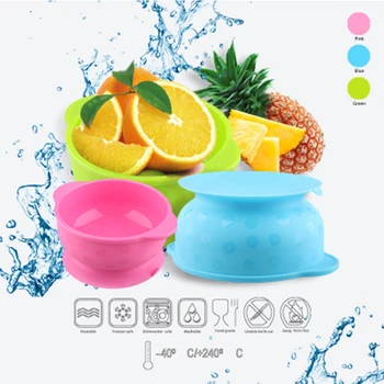 

Kids Children Baby Plate 100% Silicone Dishes Bowl With Suction Cup Silicone Feeding Food Plate Tray Dishes For Baby Toddler
