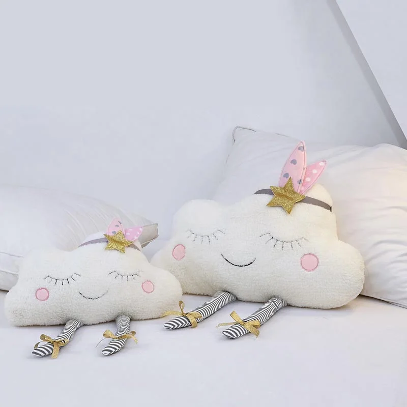 Плюшевая подушка с облаком, мягкая подушка, Kawaii Cloud, мягкие плюшевые игрушки для детей, детская подушка, подарок для девочки