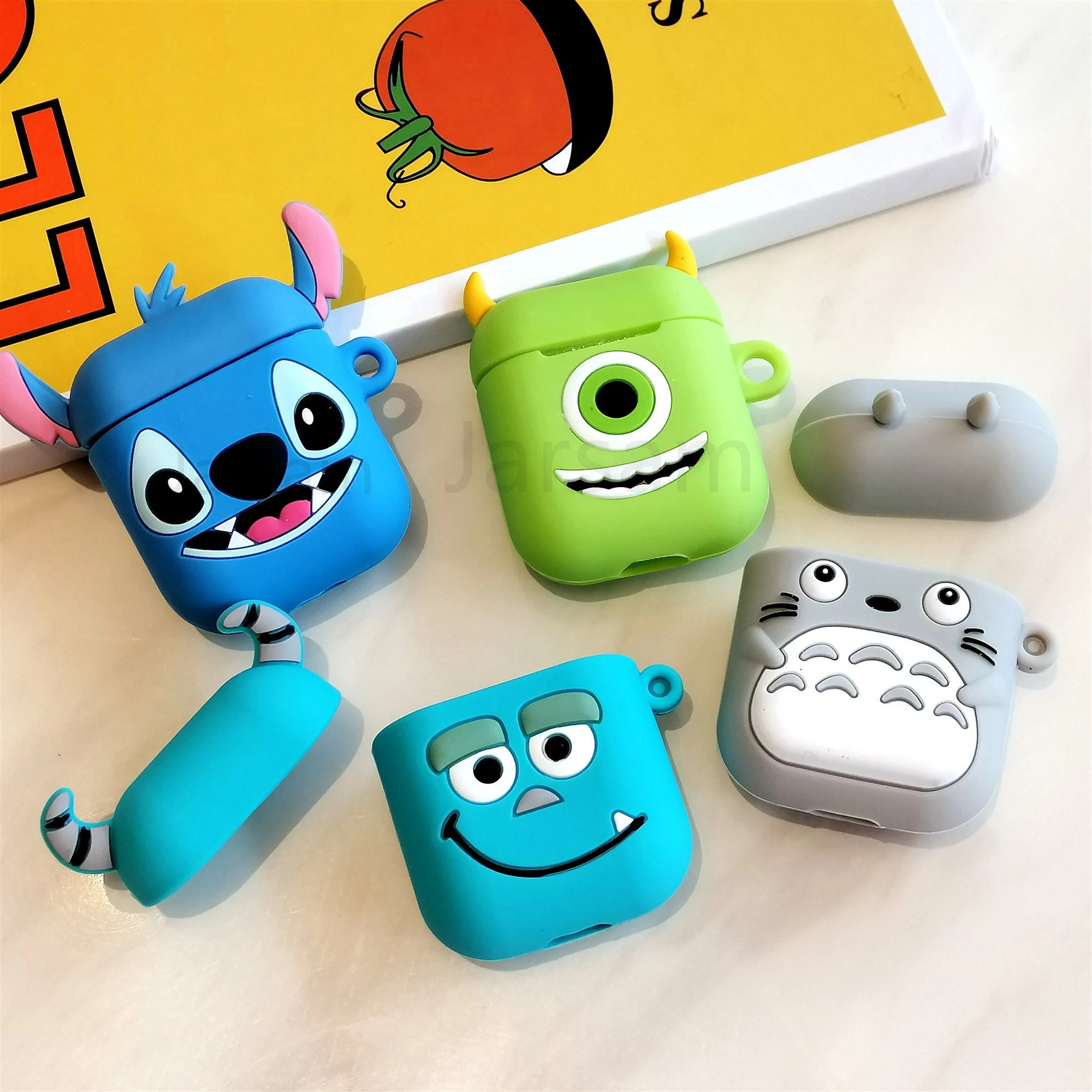 Чехол для Airpods, силиконовый чехол для Apple Air pods, милый чехол для наушников, 3D чехол для наушников, аксессуары для наушников