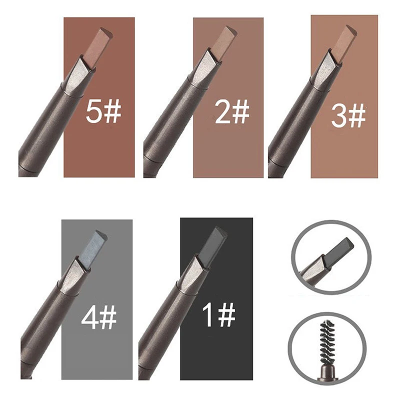 Горячий натуральный черный коричневый карандаш для бровей водонепроницаемый стойкий для бровей карандаш с щеткой инструменты для макияжа; красота