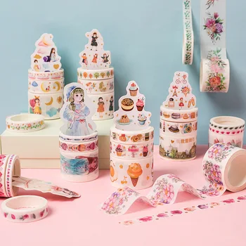 

18 pack/lot Love Travel Fancy Dessert Washi Tape Set Adhesive Tape DIY Scrapbooking Sticker Label Masking Craft Tape