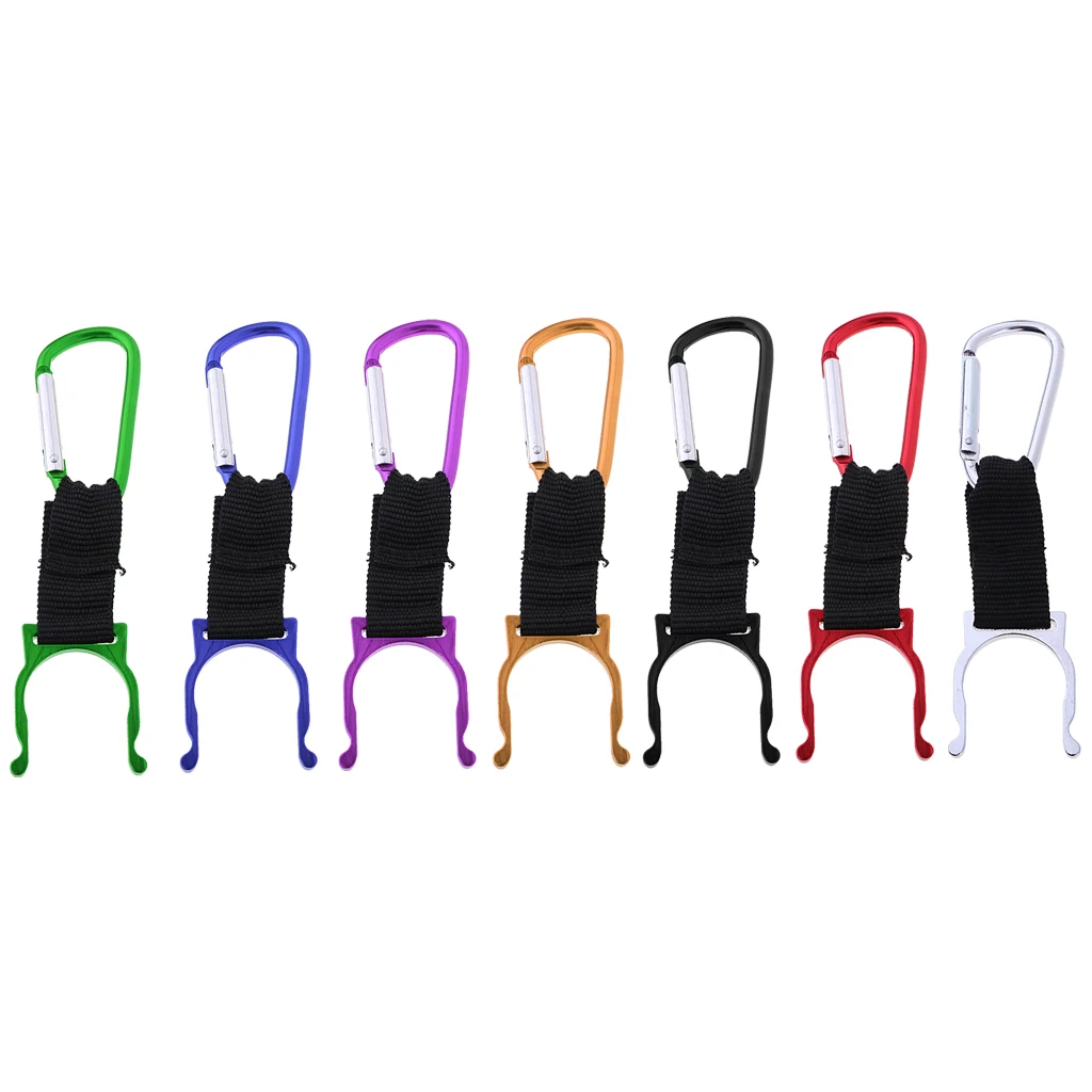 Cycling Bike Bicycle Water Bottle Carabiner D Ring Cup Flask Hook Holder with Aluminum Alloy Keyring Belt Clip
