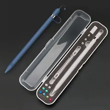 Портативный чехол для хранения, коробка, держатель, подставка с силиконовым защитным чехлом против потери, набор для Apple Pencil 1 2 iPad Pro 9,7