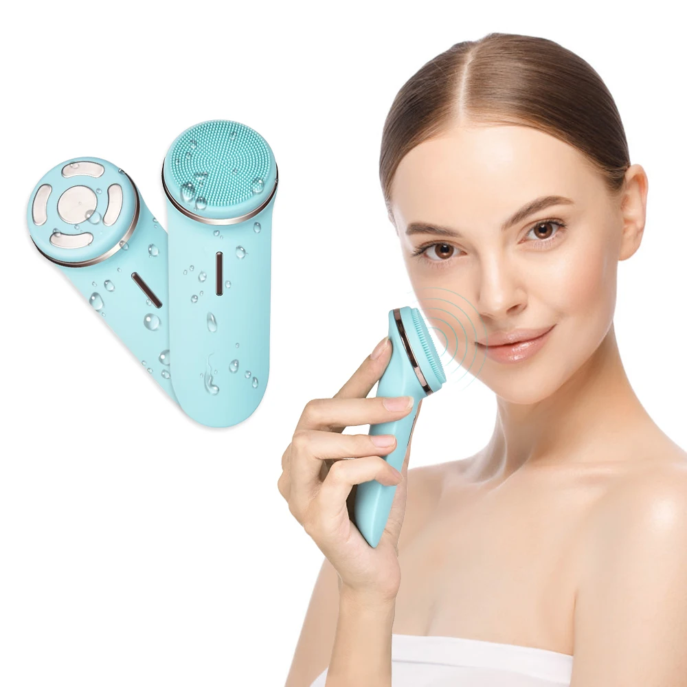 

2 in 1 EMS Face Cleaning Brush Electric Facial Cleanser Vibration Face Massage Cleaner Deep Pore Wash Skin Care Device