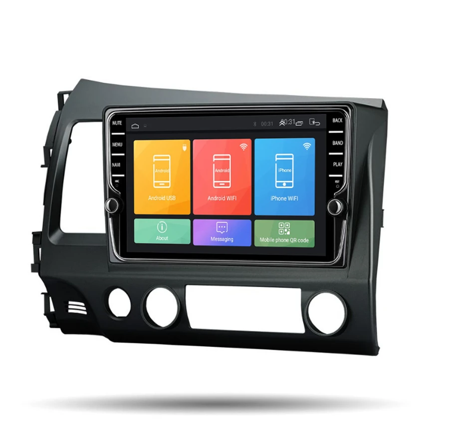  For 2006-2011 Honda Civic Car Stereo Radio GPS 9''Android 9.1 Quad-core RAM 2GB ROM 32GB WIFI 3G 4G