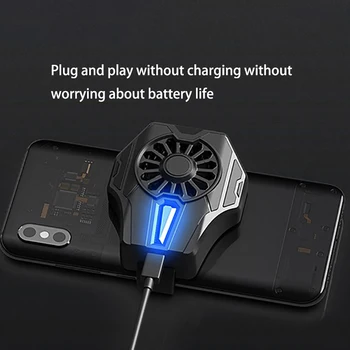 

80*64*35mm Mobile Phone Cooler Cooling Fan Game Pad Holder Bracket Fan Radiator For IPhone Xiaomi Smartphone Tablet