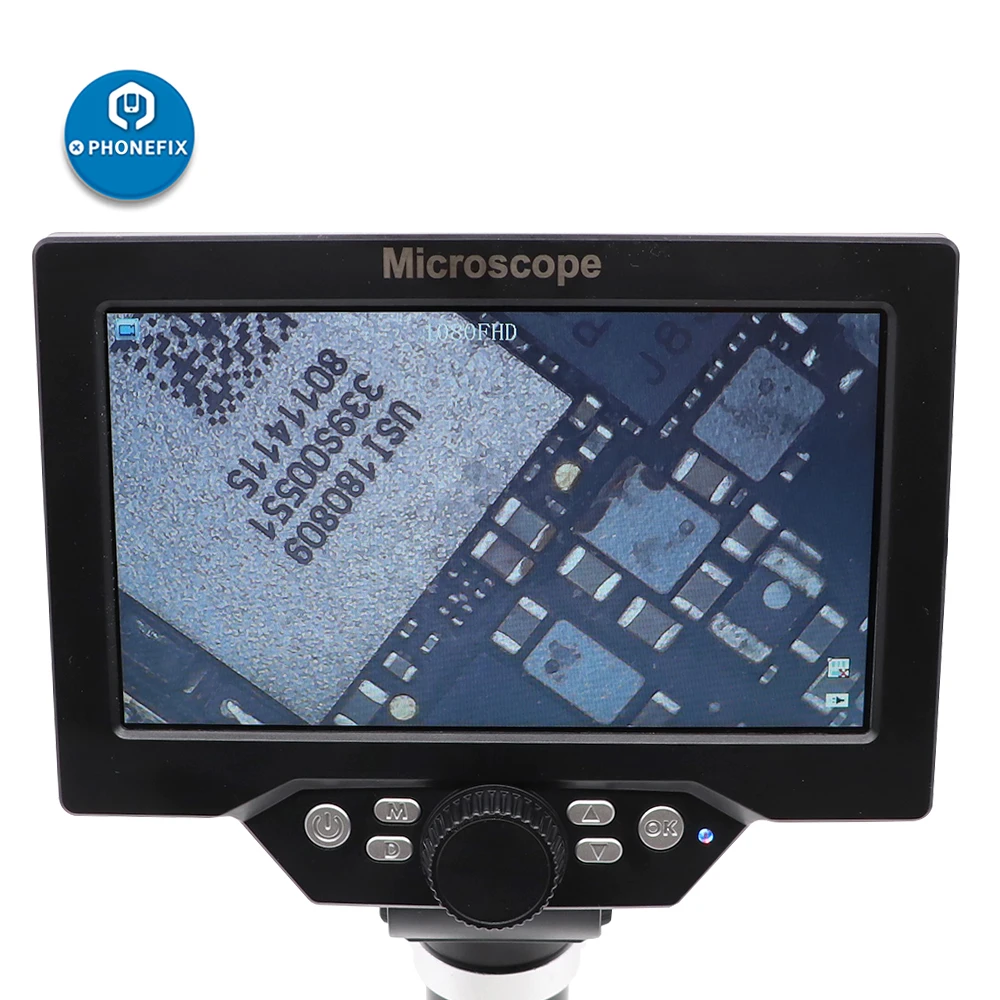 Электронный цифровой микроскоп G1200 12 МП 7 дюймов большой ЖК дисплей