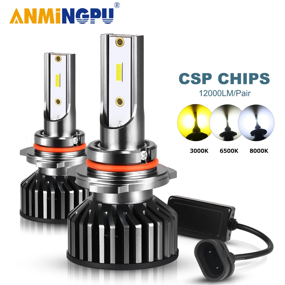 ANMINGPU лампы для автомобильных фар HB3 Led 9005 9006/HB4 9012 H7 H11 H8 H9 H4 H27 881 880 50W H1 H3