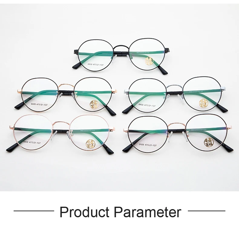 Круглые очки Ретро TR90 Темпл BSX6609 оптическая оправа из металла подходит для малого лица артефакт милые очки