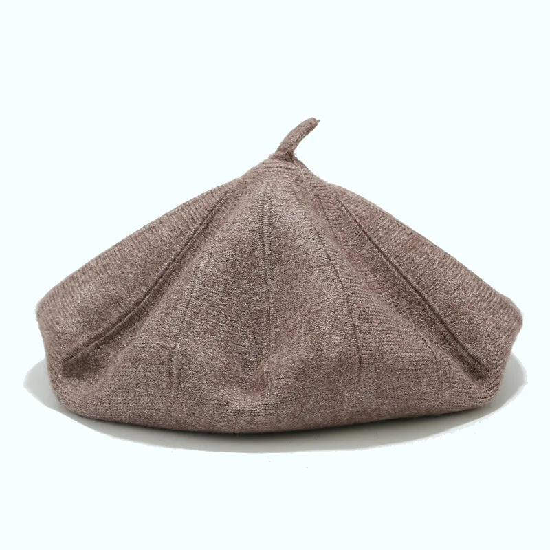 KASURE New Fashion Two Using Way Lady Spring Winter Berets Hat Solid Color Vintage Painter Style Hat Women Wool Berets Caps