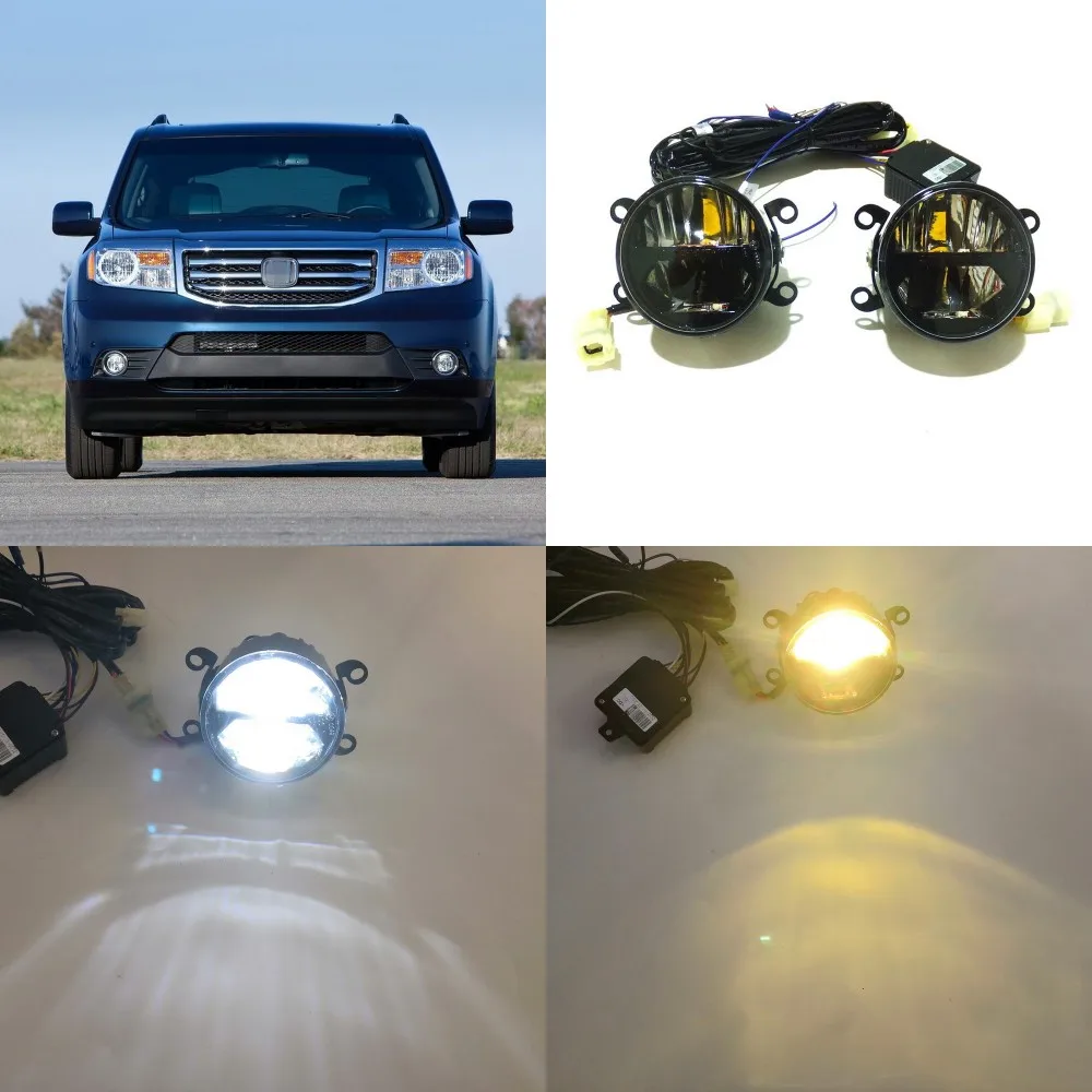 Чехол с бифокальными противотуманными фарами July King 24 Вт для Honda Pilot 2012 2015 дневные
