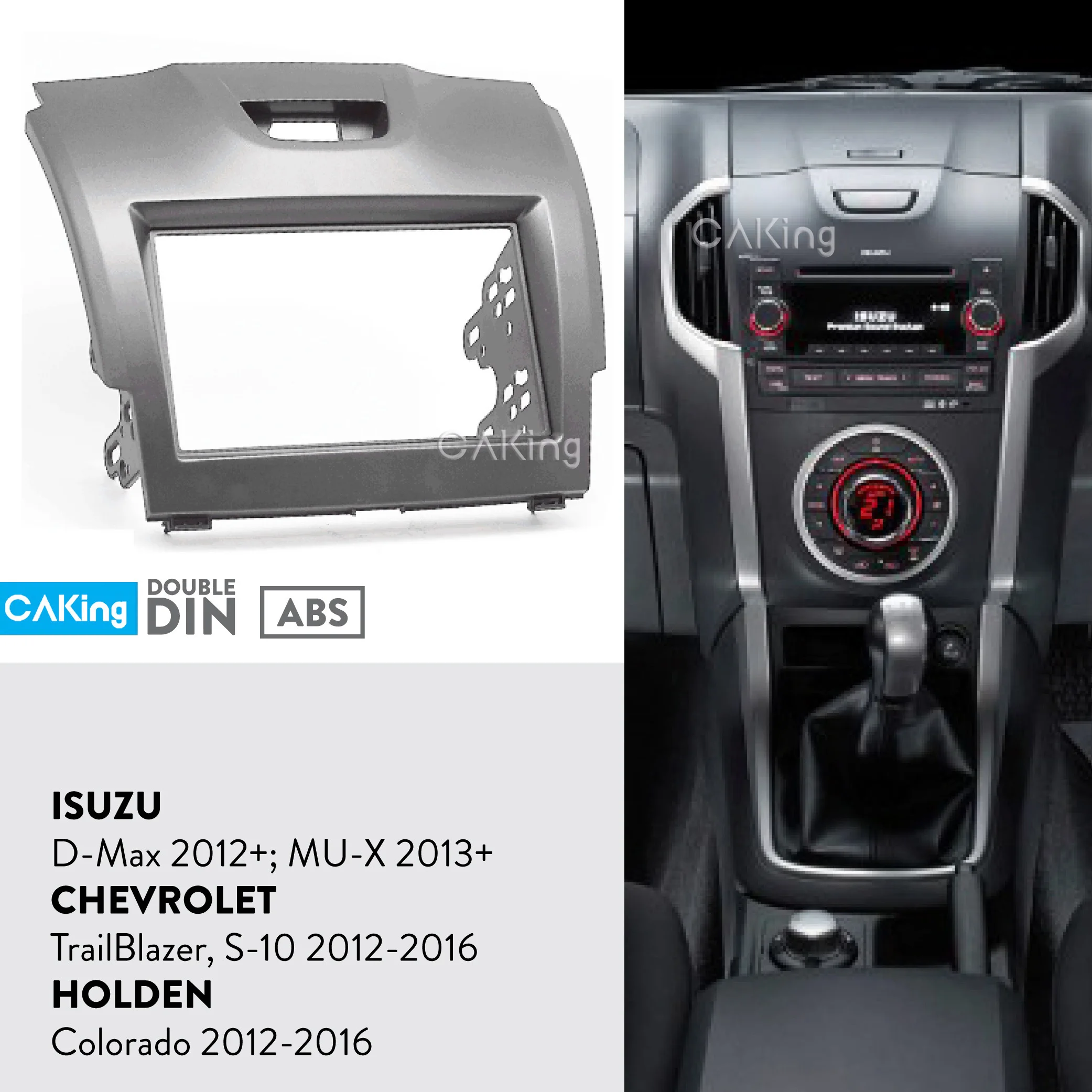 Car Fascia Radio Panel For Isuzu Dmax Dmax 2012+; Mux 2013+ (black) Dash Fiting Kit Facia