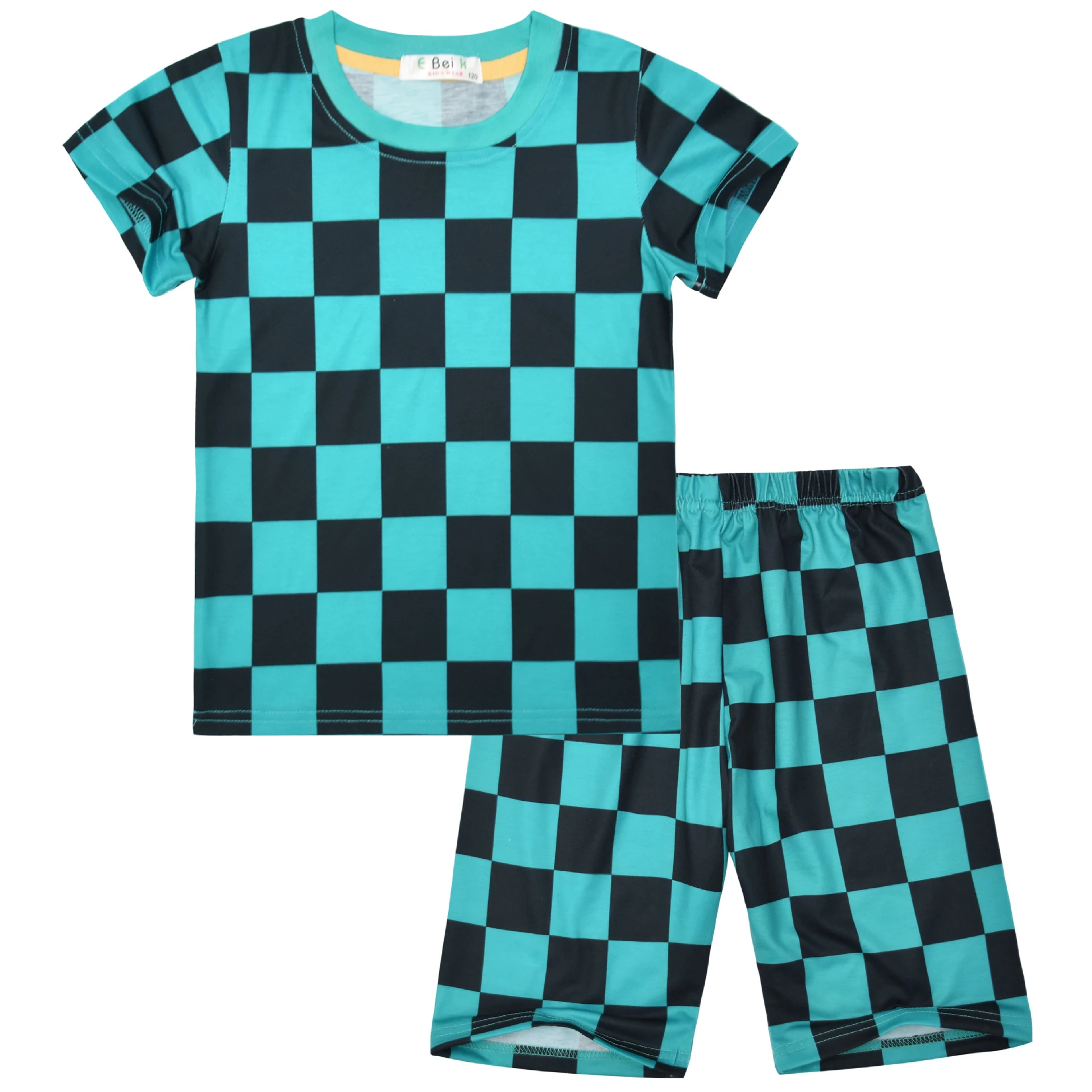 pajama bottoms Summer Baby Boy Clothing Set Children Pajamas Cartoon Demon Slayer Short Sleeve T Shirt+Shorts Sets Kids Girls Clothes satin pajamas