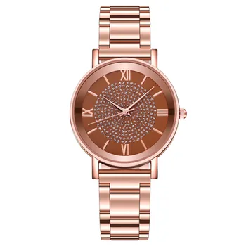

High-end Luxury Quartz Ladies Watches Rhinestone Designer Leather Band Delicate Fashion Bracelet Wristwatch Polso da donna
