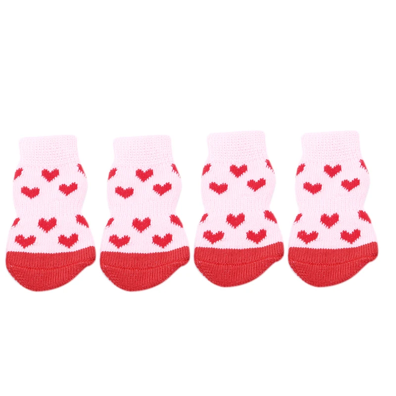 pink L Домашние тапочки для собак, щенков, кошек; нескользящие носки; милые домашние тапочки для маленьких собак, кошек; зимние сапоги; носки; товары для домашних животных - Цвет: pink L