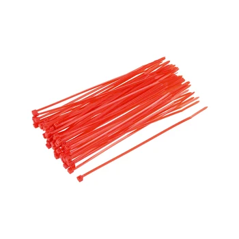 

uxcell 700pcs Cable Zip Ties 150mmx1.8mm Self-Locking Nylon Tie Wraps Red Single-use Locking Flexible Cable Tie