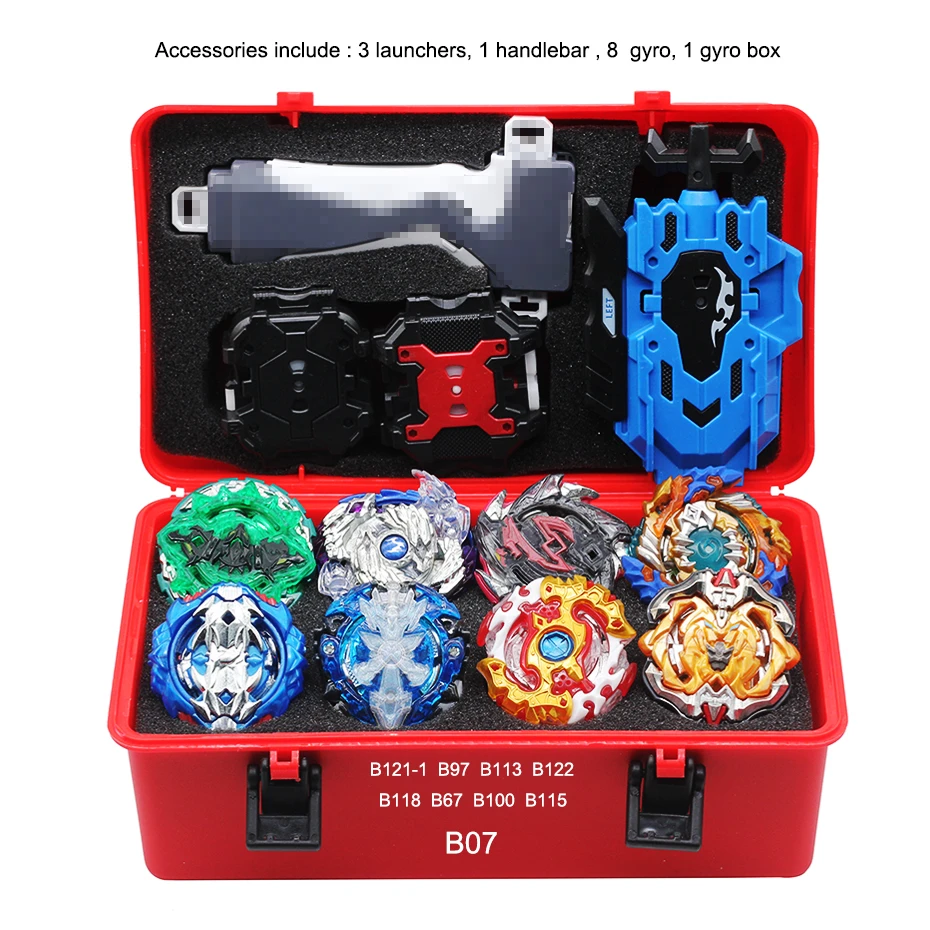 TAKARA TOMY Beyblade Burst набор новое сочетание Beyblades Арена Bayblade Металл Fusion 4d с пусковым устройством вращающиеся верхние игрушки - Цвет: B07