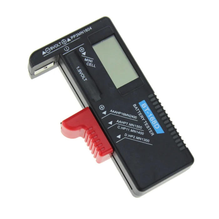 Универсальный цифровой тестер батареи lcd AA/AAA/C/D/9 V/1,5 V кнопочный аккумулятор 110x60x25mm TB распродажа