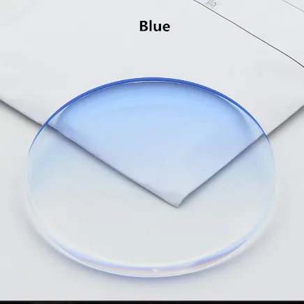 Blue 1,61(0,00~-8,00) прогрессивный цвет анти синий луч MR-8 смолы Асферические стекла линзы, цилиндр рецепт Близорукость Оптические линзы - Цвет линз: Blue