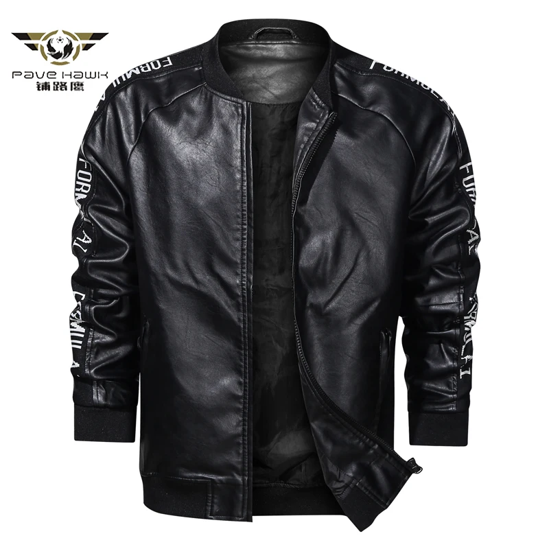 Winter PU Leather Jacket Men Vintage Lapel Motorcycle Male Faux Autumn Biker Coat Fashion Outwear | Мужская одежда