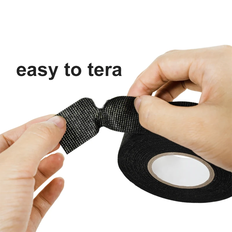 Adhesive Cloth Tape 15 Meter Heat-Resistant Flame Retardant For Car Cable Harness Wiring Loom Protection Tools