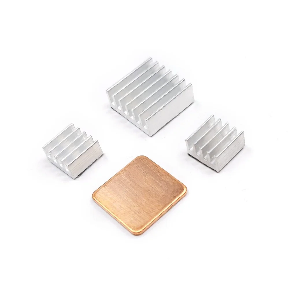 40PCS Raspberry Pi Heatsink Kit Adhesive Aluminum Heat Sink for Raspberry Pi B B+ 2 3 Heatsink Copper Pad Shims