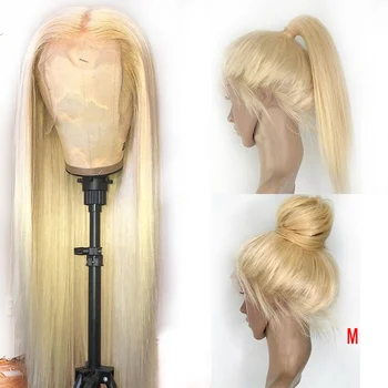 

Choshim 613 Transparent HD Full Lace Wig Blonde Straight Malaysia Remy Human Hair Wig Preplucked Hairline 150%/180% Density