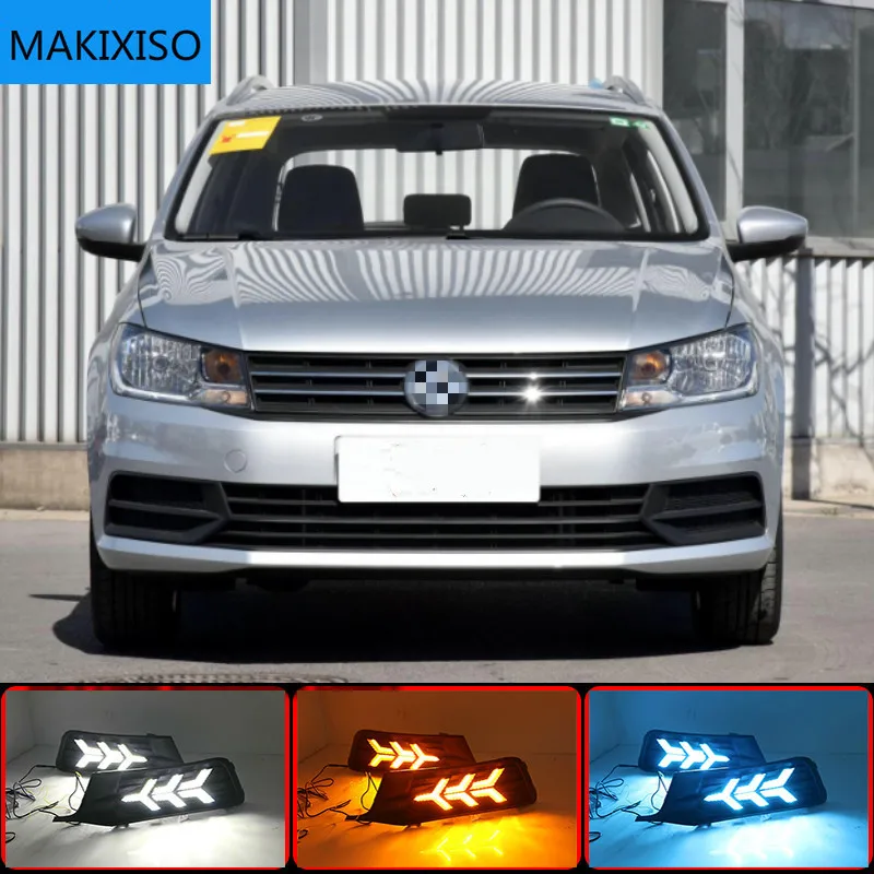 

Для Volkswagen Santana головной светильник 2016 головной светильник s светодиодный налобный фонарь день Бег светильник DRL Дневной светильник налобный фонарь