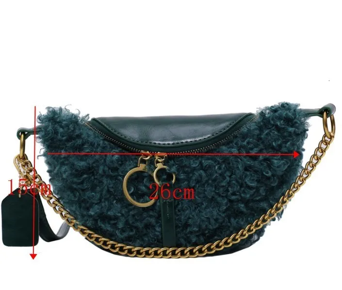 [BXX] Зимние плюшевые сумки через плечо для женщин модная маленькая сумка через плечо на цепочке женские сумки для телефона и кошельки HJ766