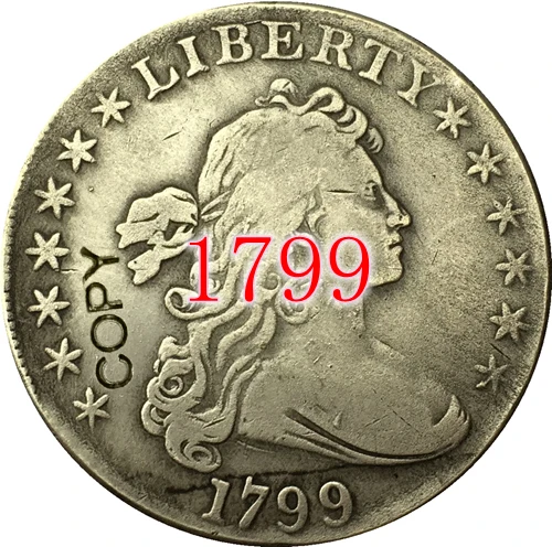 США 1799 драпированный бюст копия доллара монеты