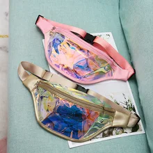 Кожаная поясная сумка женская прозрачная поясная сумка женский телефон нагрудная сумка голографический кошелек сумочка на ремне поясная сумка