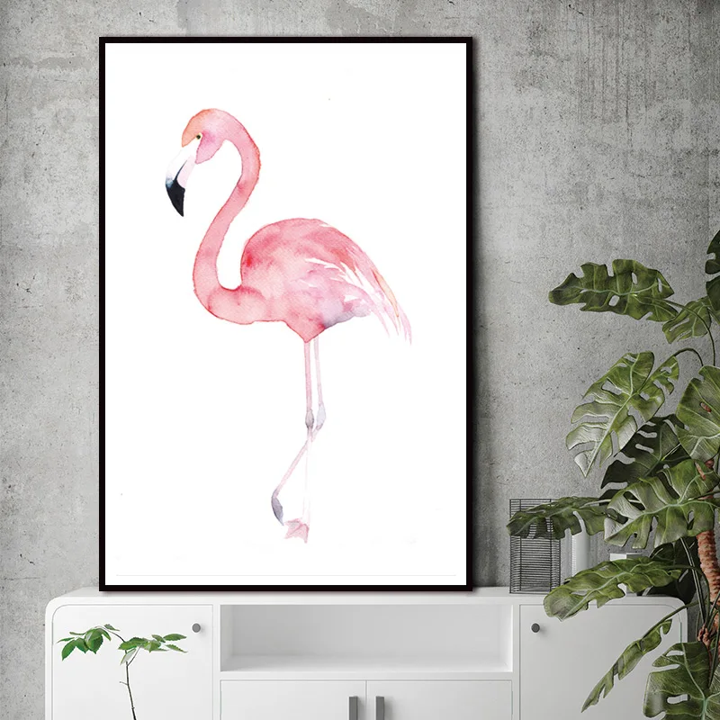 Watercolor-Flamingo-Canvas-Art-Print-Painting-Poster-Wall-Pictures-for-Home-Decoration-Giclee-Print-Wall-Decor