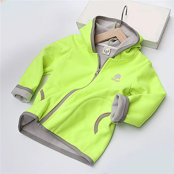Новая детская Вельветовая куртка детская одежда на весну и осень свитер с капюшоном для девочек и мальчиков детская Флисовая Куртка утепленная - Цвет: Зеленый