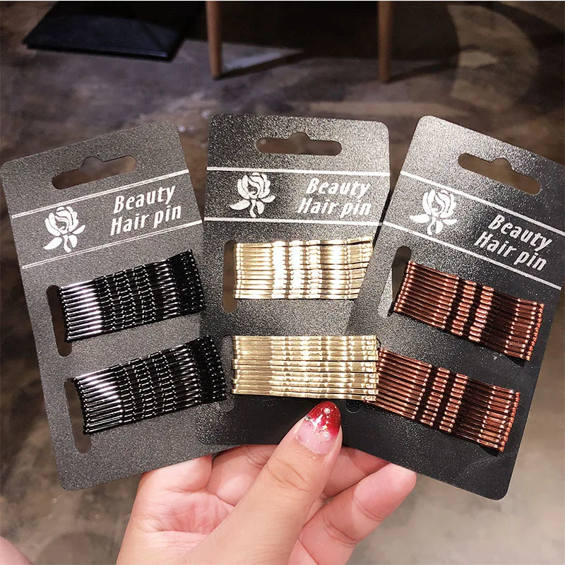 24PCS-Pack-Women-Girls-Basic-Black-Gold-5-CM-Barrettes-Female-Hair-Clips-Headbands-Lady-Good