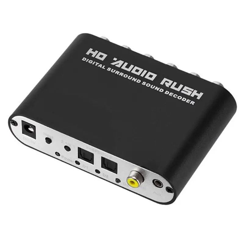5,1 CH AC3 DTS Dolby HD аудио декодер коаксиальный цифро-аналоговый RCA адаптер
