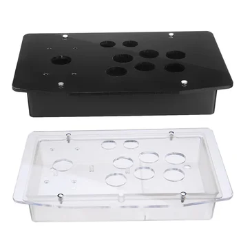 

DIY Acrylic Panel Case Sturdy Construction Arcade Joystick Replacement Handle Arcade Game Kit Clear Black Easy to Install