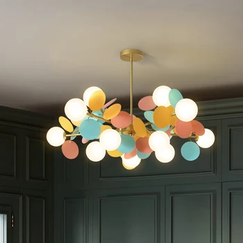 

2020 Chandelier Personality Colorful Cartoon Bedroom Lamp Modern Children's Room Lamp Boy Girl Room Lamp Chandelier Lighting