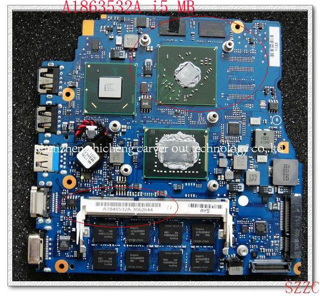 Для SONY VPCSB материнская плата MBX-237 HM65 DDR3 A1863532A i5 cpu или A1820747A i7 2640m 4G ram Дискретная графика - Цвет: A1863532A i5 cpu MB