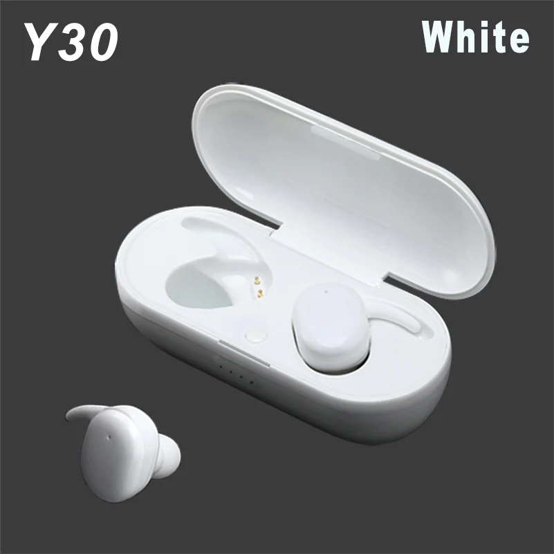 Y30 white Y30 TWS отпечатков пальцев сенсорный Bluetooth 5,0 наушники беспроводные 4D стерео наушники активная шумоподавление игровая гарнитура для airdo - Цвет: Y30 white