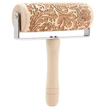 Ins ветер бук резная Скалка с ручкой Кухня Печать Скалка Рождество Лось Скалка