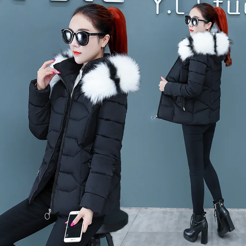 

Fashion Women Jacket Woman Parkas Winter Coat Warm Jacket Hooded Plus Size Cotton Female Womens Parkas mujer casaco feminino 202