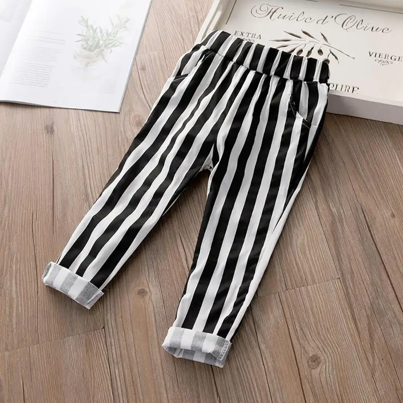 Children's Harlan Pants Spring Summer Infant Stripe Plaid Pants Kids